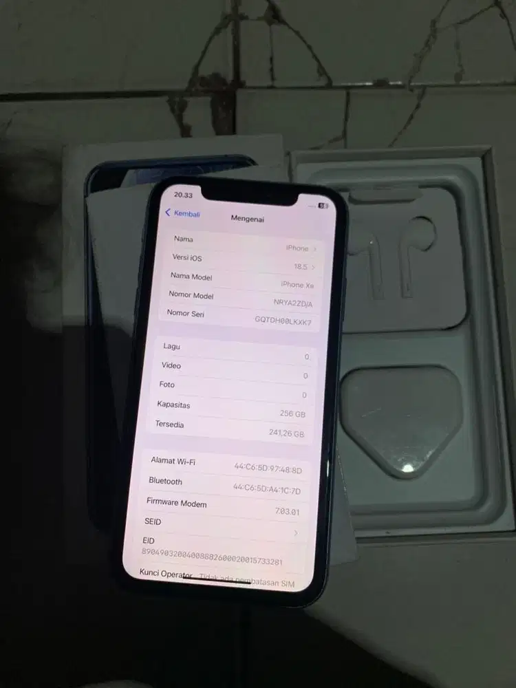 Iphone xr 256gb ex inter warna blue