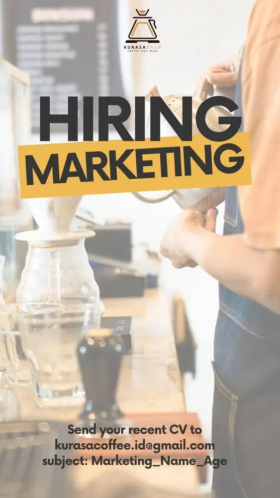 Lowongan kerja marketing coffee shop