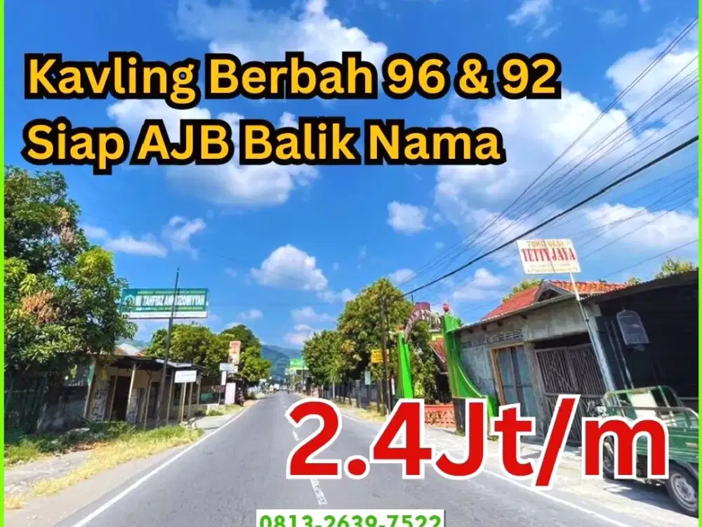 Dijual 2 Kavling Murah di Berbah Posisi Hook