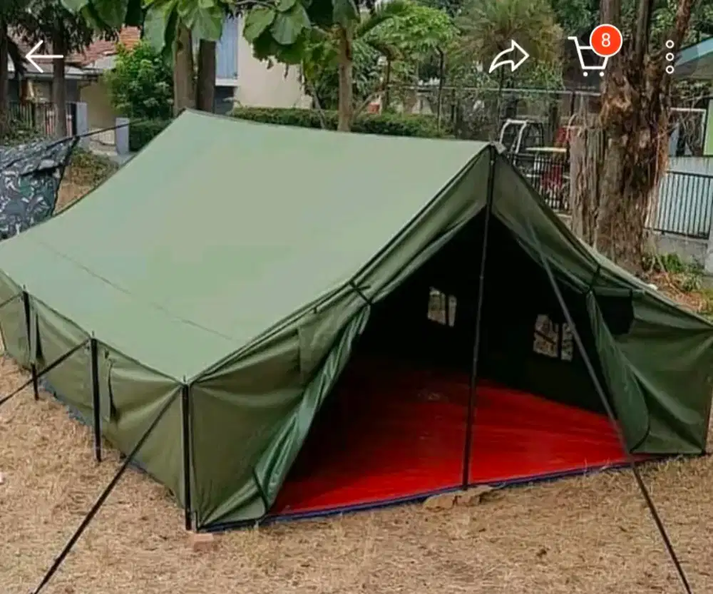 Tenda pramuka 10 siswa/ i lengkap tiang pasak tali. Ready stok plg