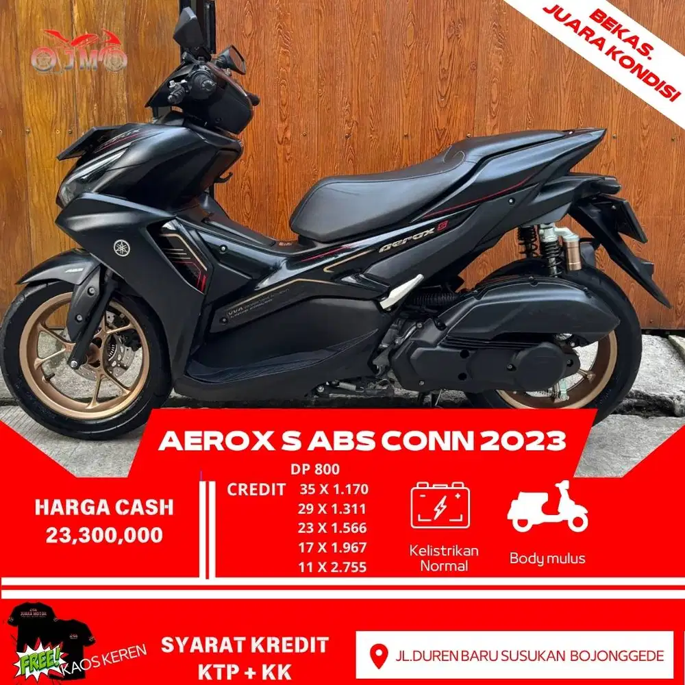 NEW AEROX S ABS CONNECTED 2023 MULUSS LIKE NEW CREDIT DP 800 RB
