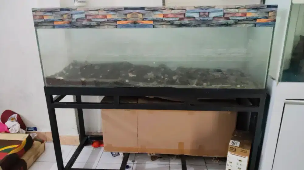Di jual aquarium plus rak