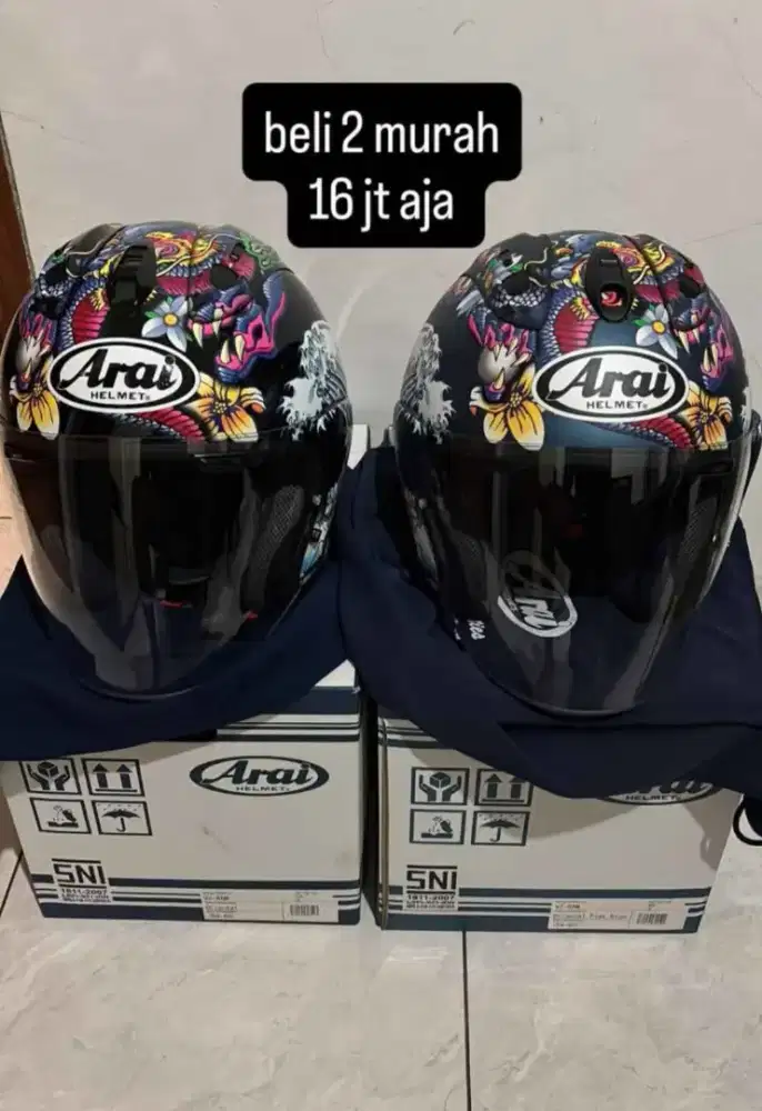 Arai Vz-Ram dan Vz-Ram Oriental Flat blue