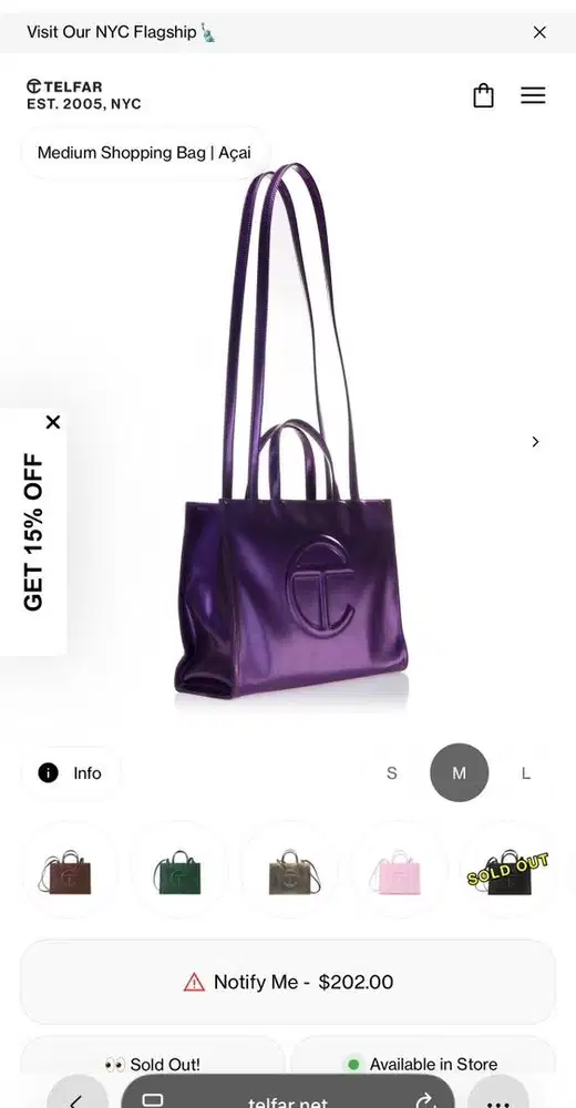 Telfar Bag - Medium - Acai