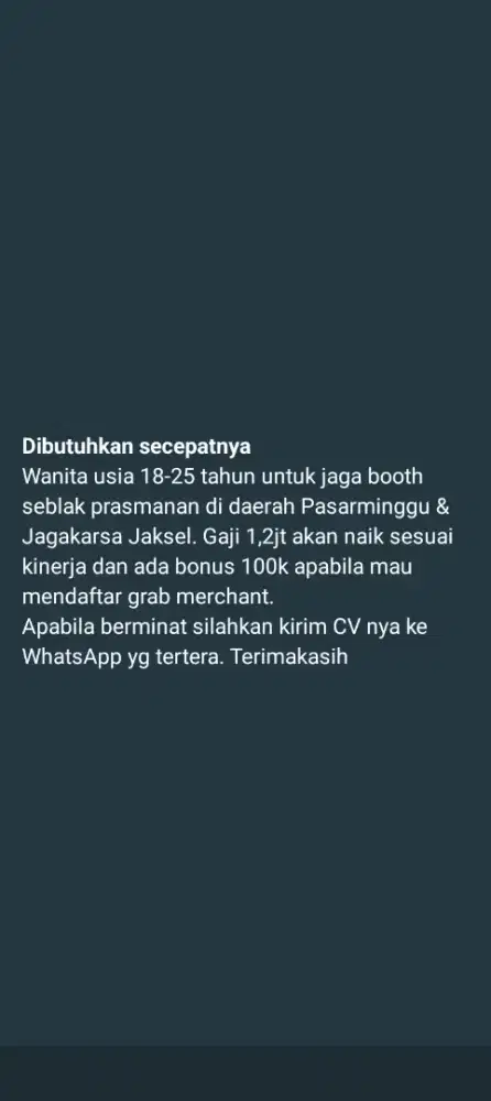 Lowongan Pekerjaan