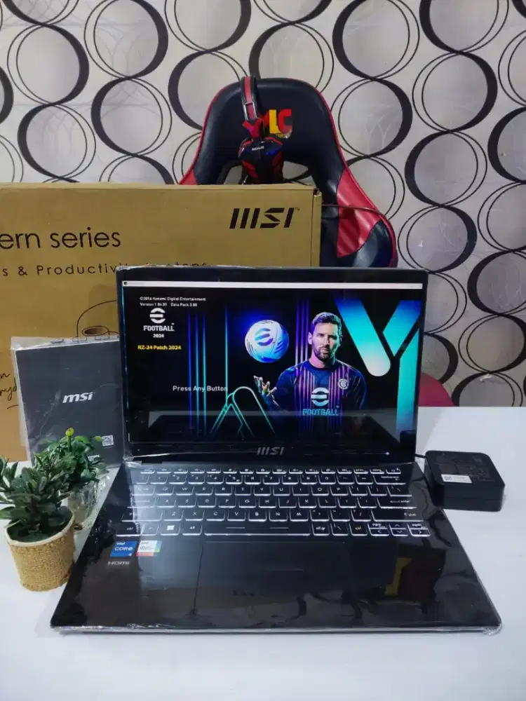 Laptop msi modern 14 ram 8gb ssd 512gb  core i5 gen 11 siap pake cod