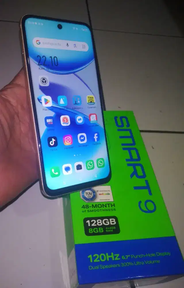 Infinix Smart 9 ram 4+4/128 fullset