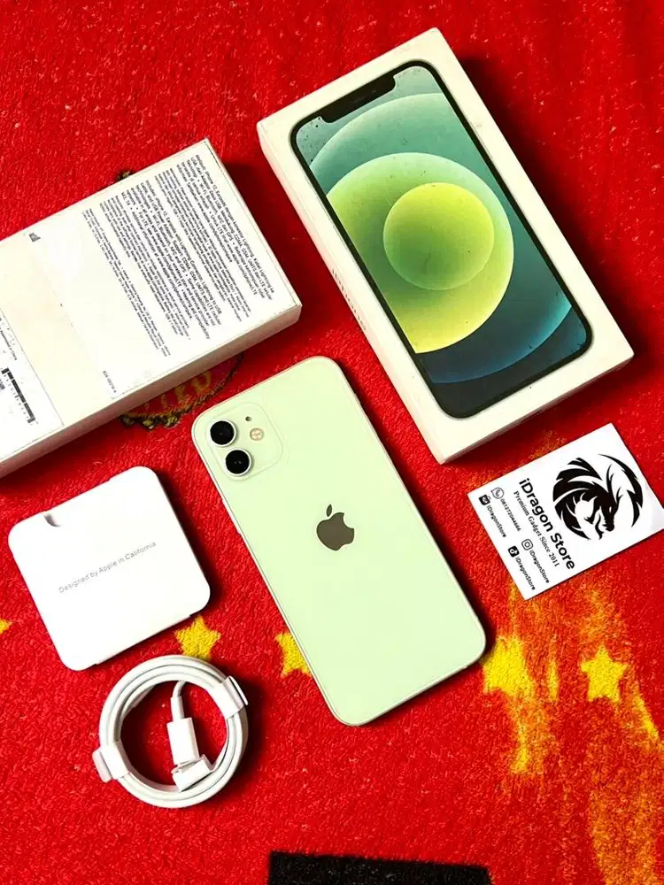 iphone 12 128gb Green Dual Sim mulua Fullset
