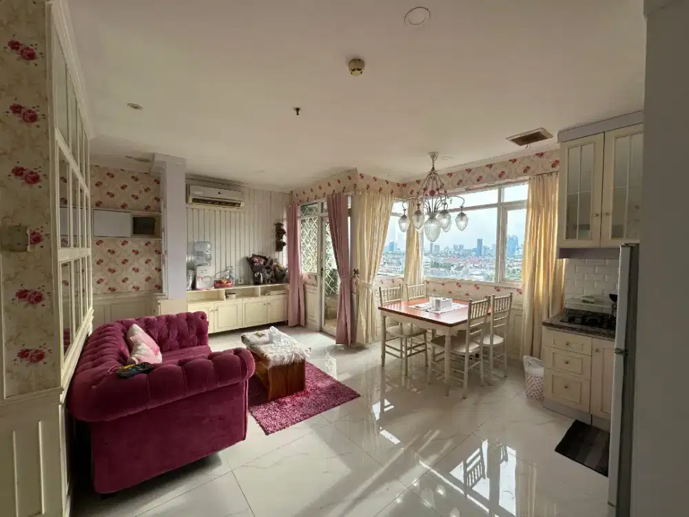 JUAL RUGI APARTEMEN CERVINO 3BEDROOM FURNISH SHM SIAP HUNI