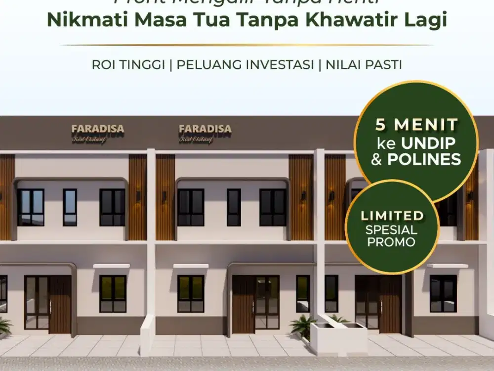 KOST EKSLUSIF DEKAT KAMPUS UNDIP ( cluster 3 unit terakhir )