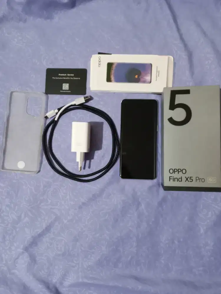 Hp flagship Oppo Find X5 pro putih fullset