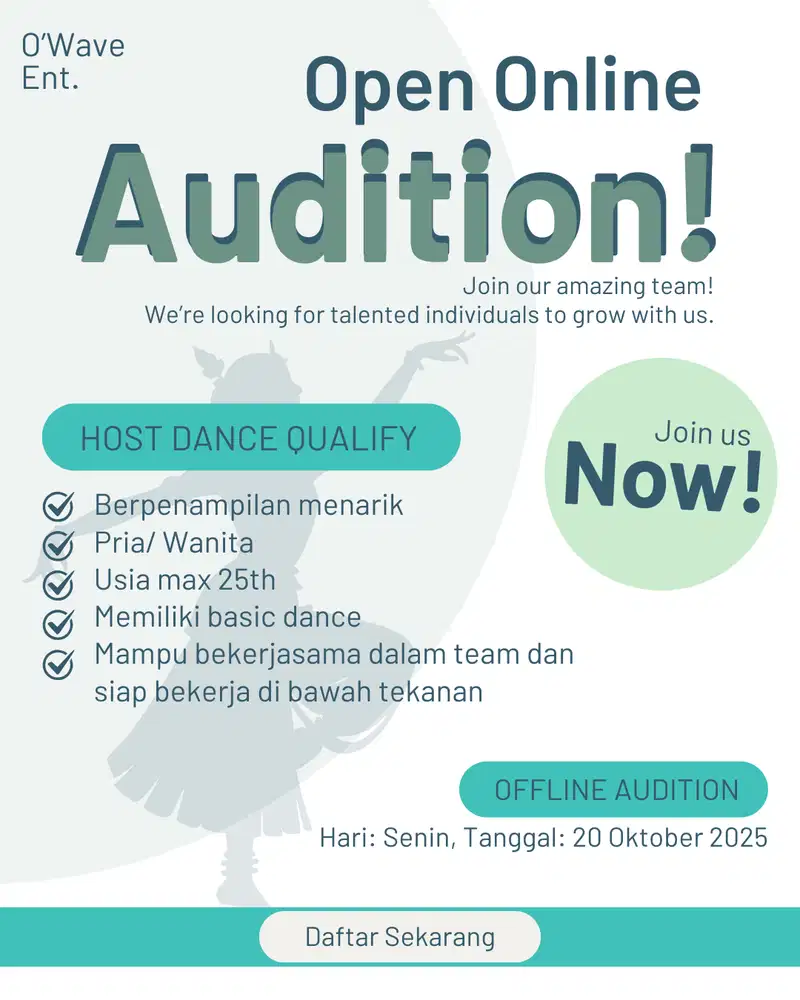 Open Audition Host Dance Tangerang