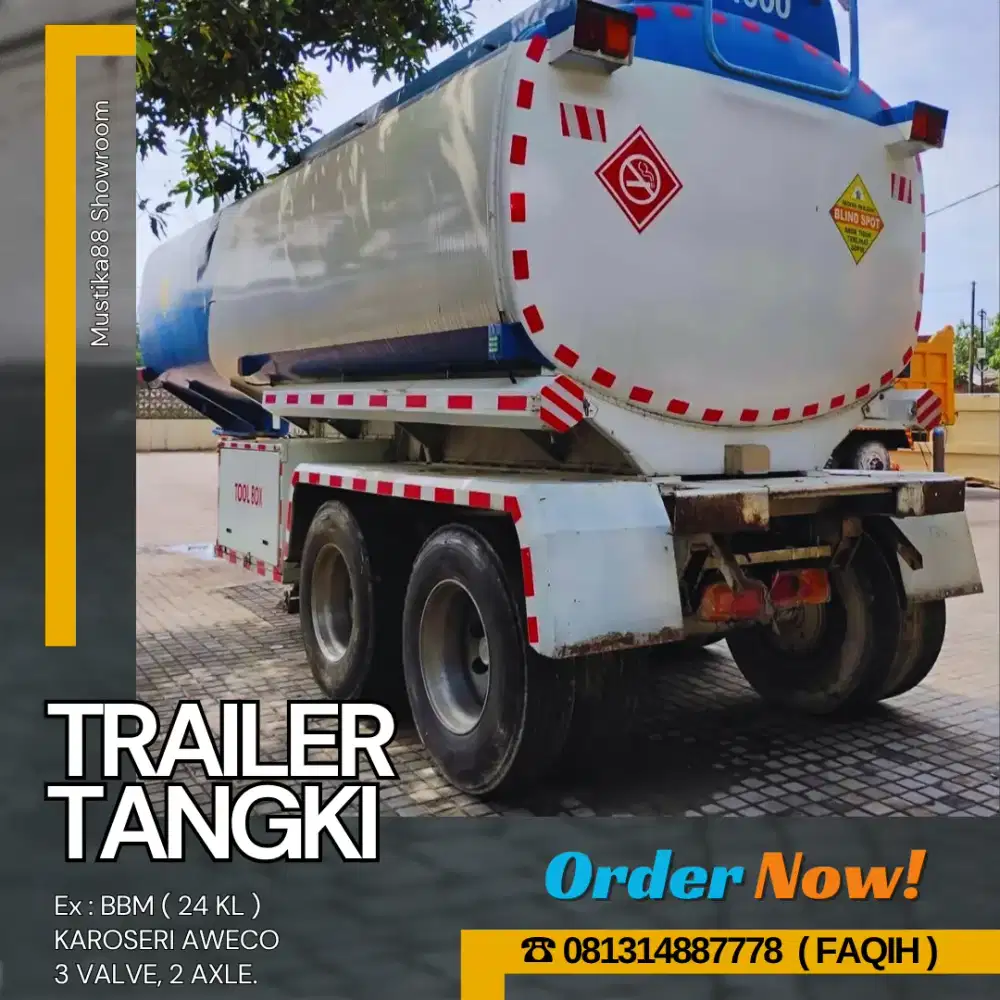 TRAILER TANGKI EX BBM, KAROSERI AWECO, KAP : 24 KL