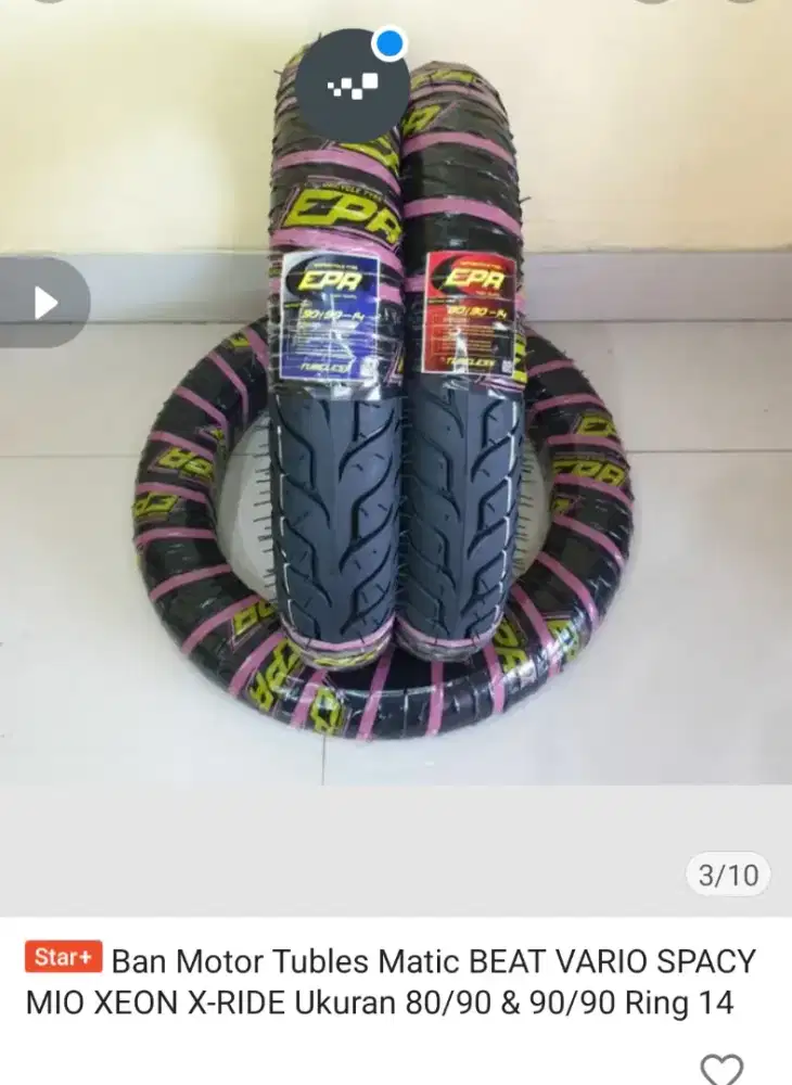 I Ban belakang tubles untuk motor matic ukuran 90/90-14