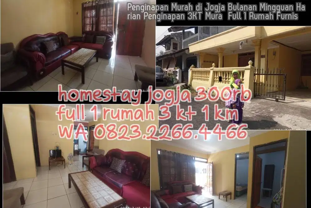 Penginapan Murah di Jogja Bulanan Mingguan Harian Penginapan 3KT Mura