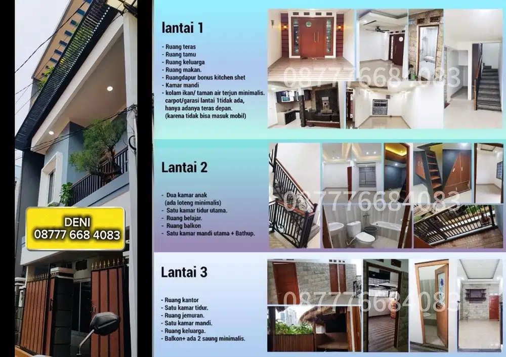 DIJUAL RUMAH 3 lantai tanjung duren SHM, Bangunan Baru 2019 Siap Huni
