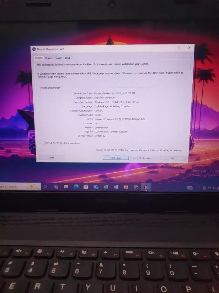 DIJUAL LAPTOP LENOVO BEKAS