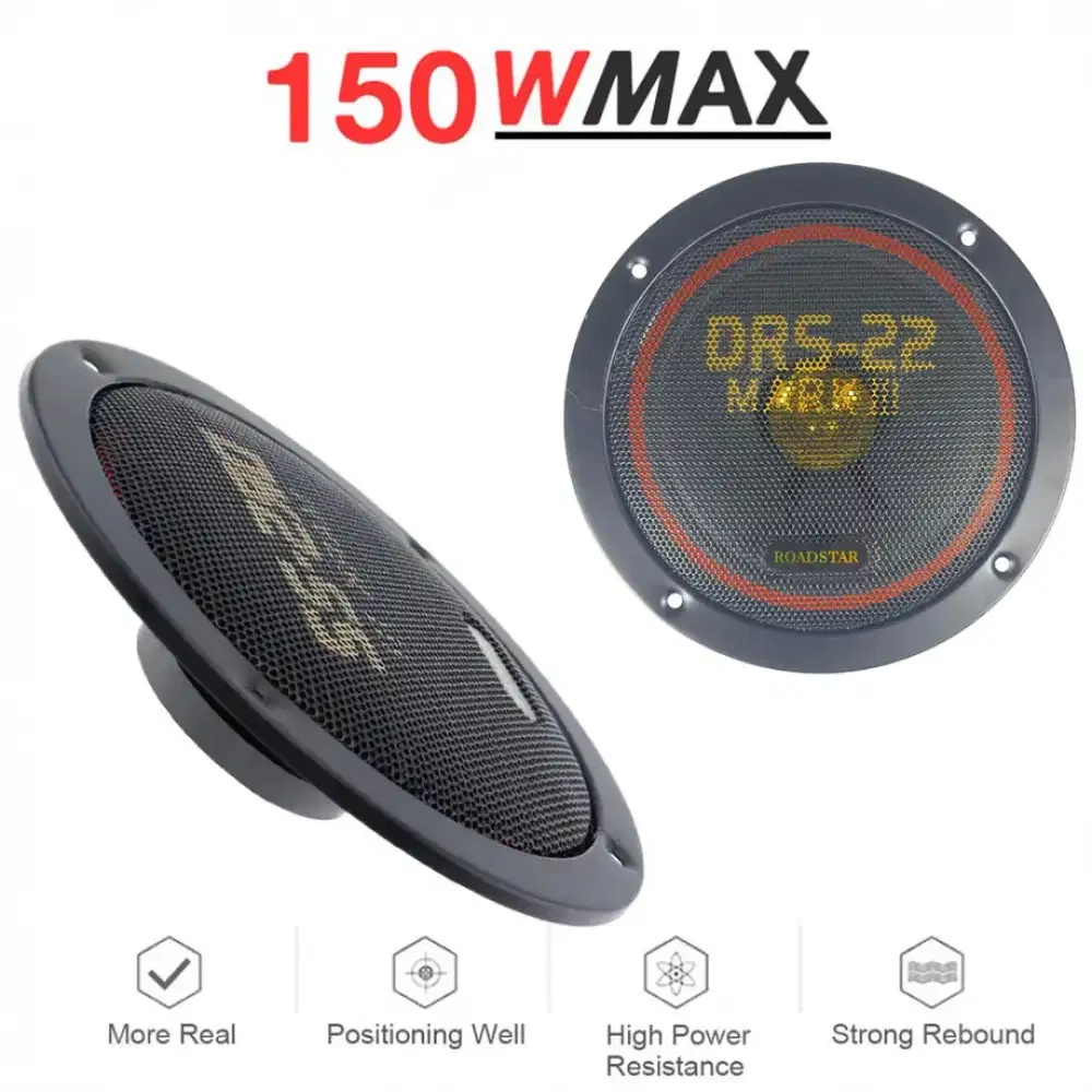 TaffSTUDIO Roadstar Speaker Mobil HiFi Car Stereo 6, 49 inch 2 pcs