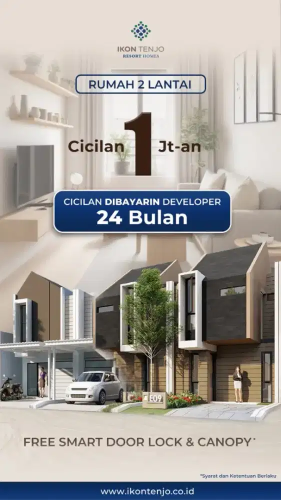 RUMAH 2 LANTAI ANGSURAN 1,8 Juta Aja