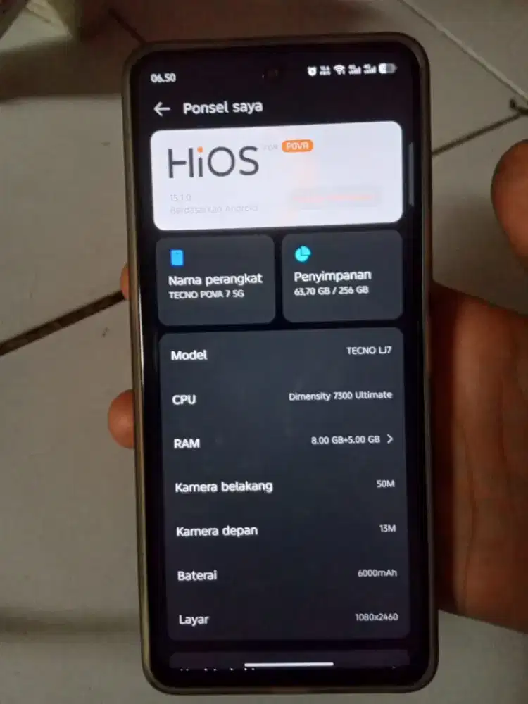HP Tecno pova 7g
