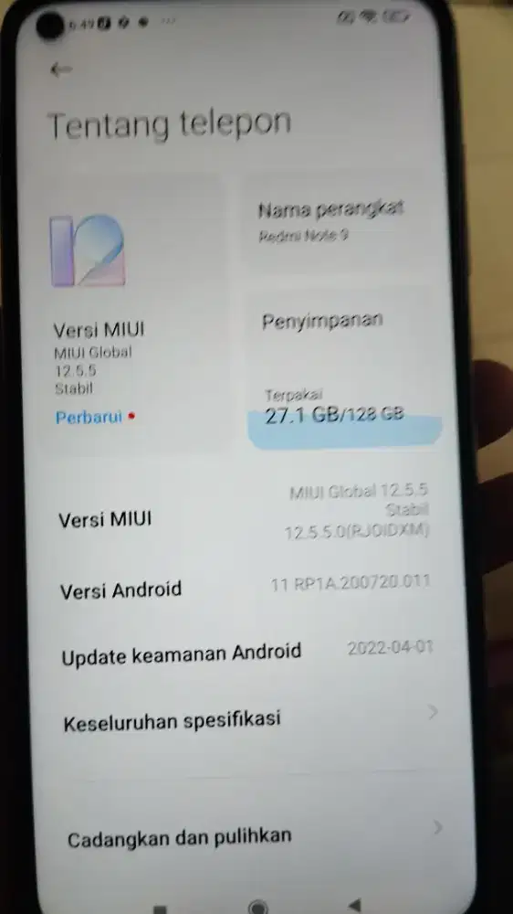 Xiaomi Redmi note 9