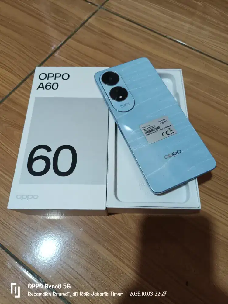 Jual hp Oppo a60 ram 8/128 mulus lengkap