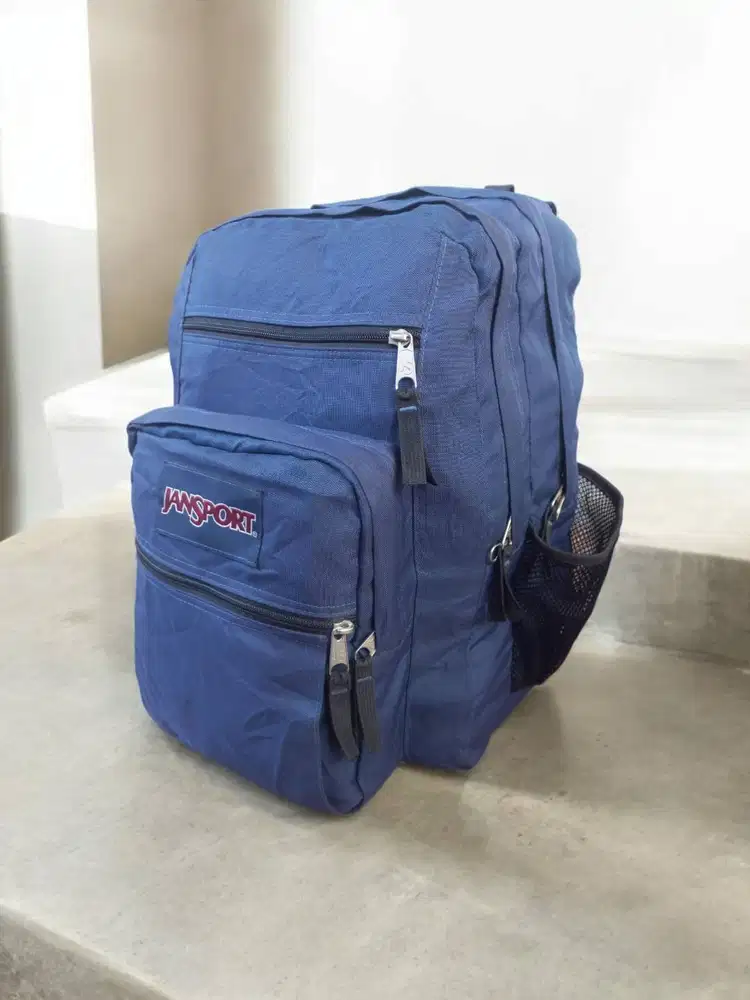 Jansport Big Student Navy Backpack (Ransel Sekolah/Tas Kerja/Daypack)