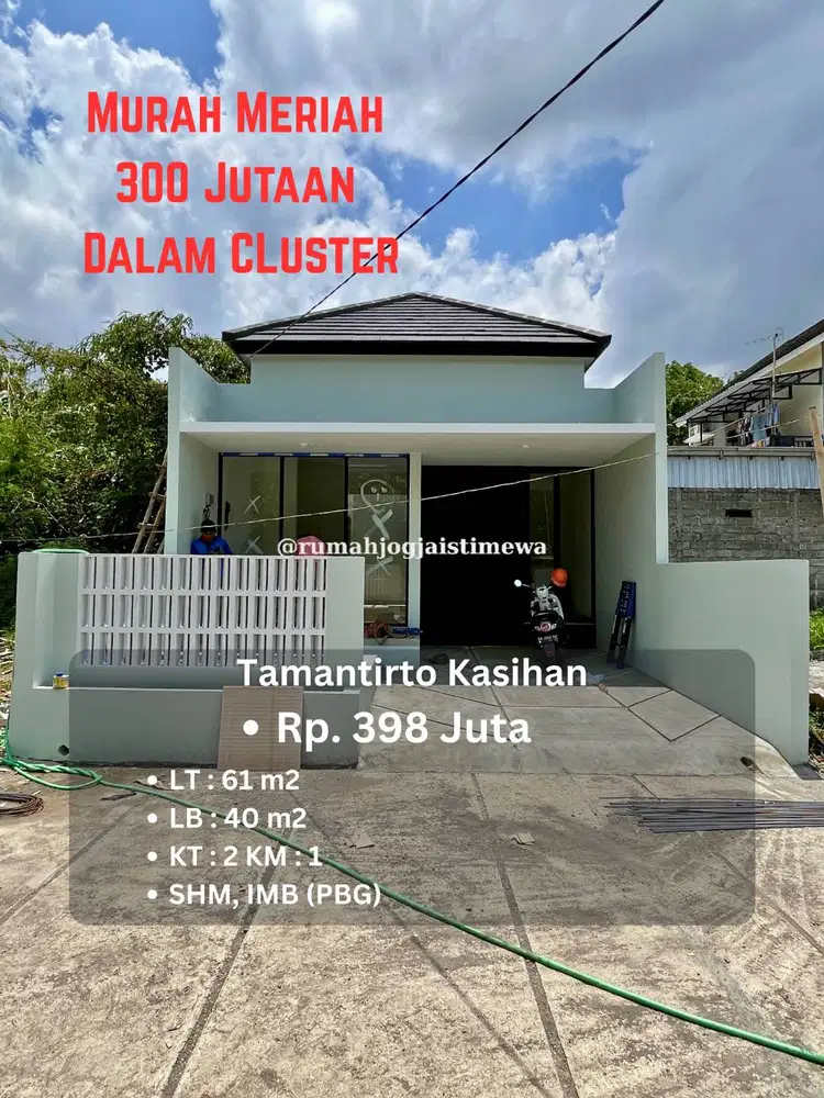 Rumah Baru 300 Jutaan Dalam Cluster di Tamantirto Kasihan Bantul