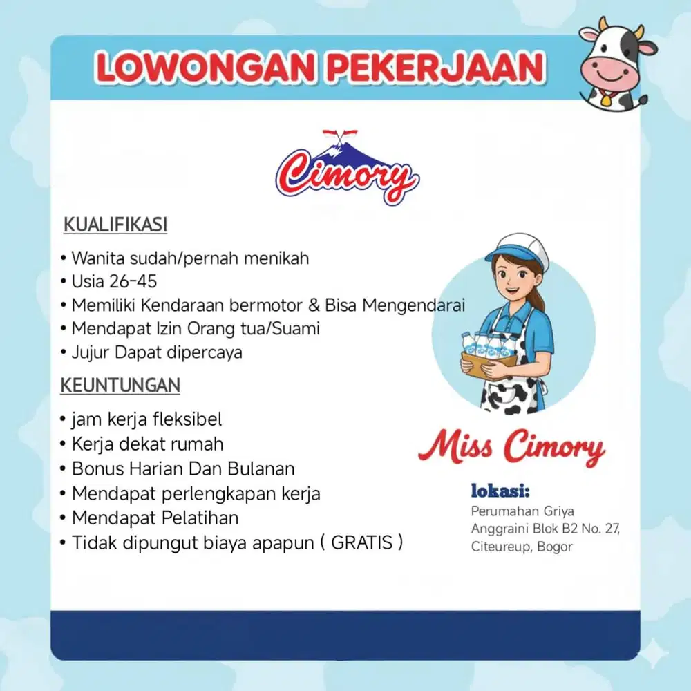 Lowongan Kerja Miss Cimory