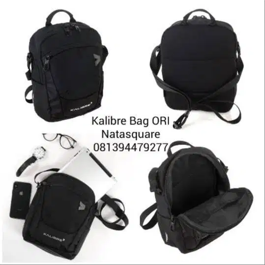 Best-KALIBRE ORI Tas Selempang Kalibre Horten 03 Ukuran 7inch Hitam