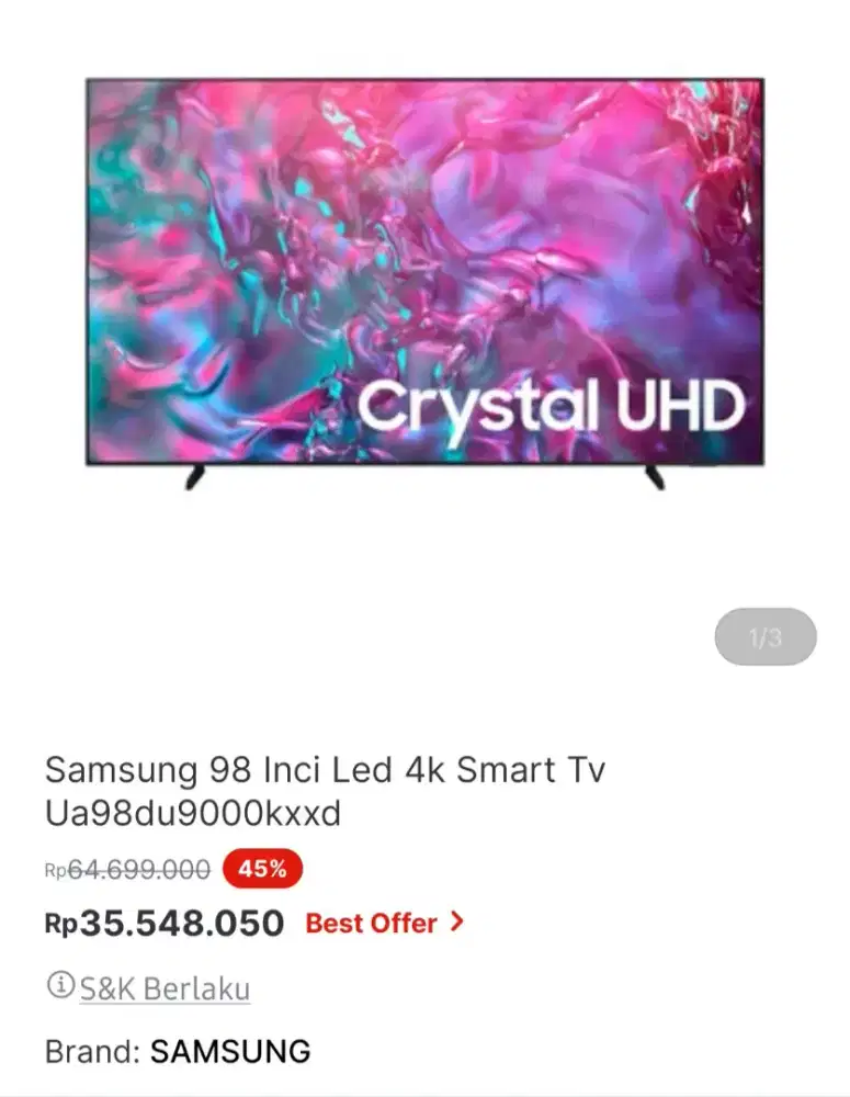 SUPER BESAR 98INCH SAMSUNG PROMO