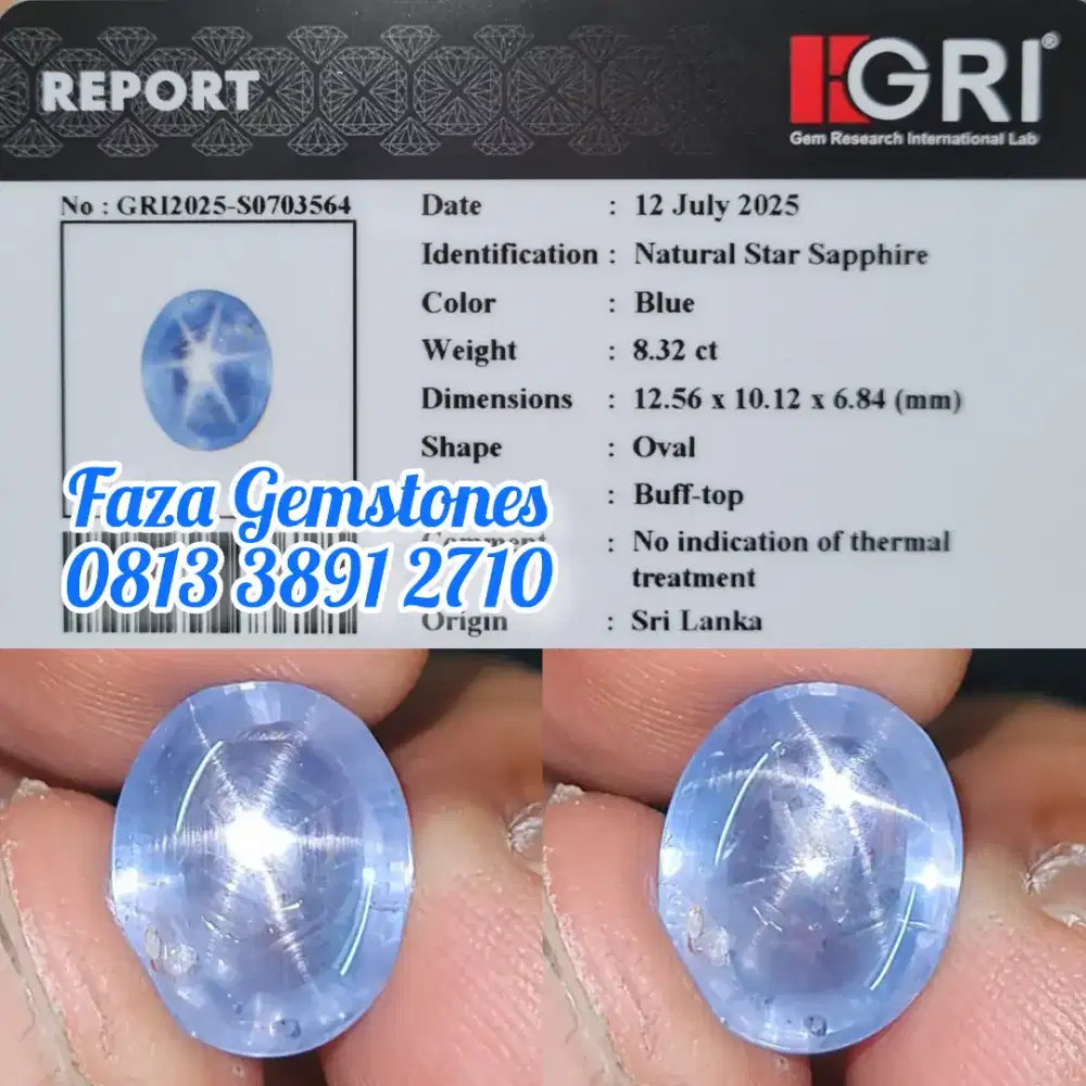 Top Quality Blue Star Sapphire Srilanka No Treatment Recomended