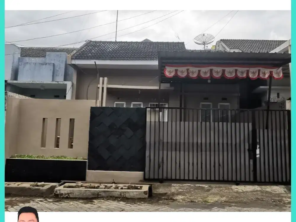 DISEWAKAN RUMAH MINIMALIS BLOK DEPAN PINGGIR JALAN UTAMA PERUMAHAN