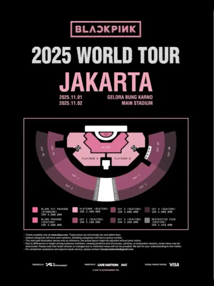Dijual 1 tiket black pink