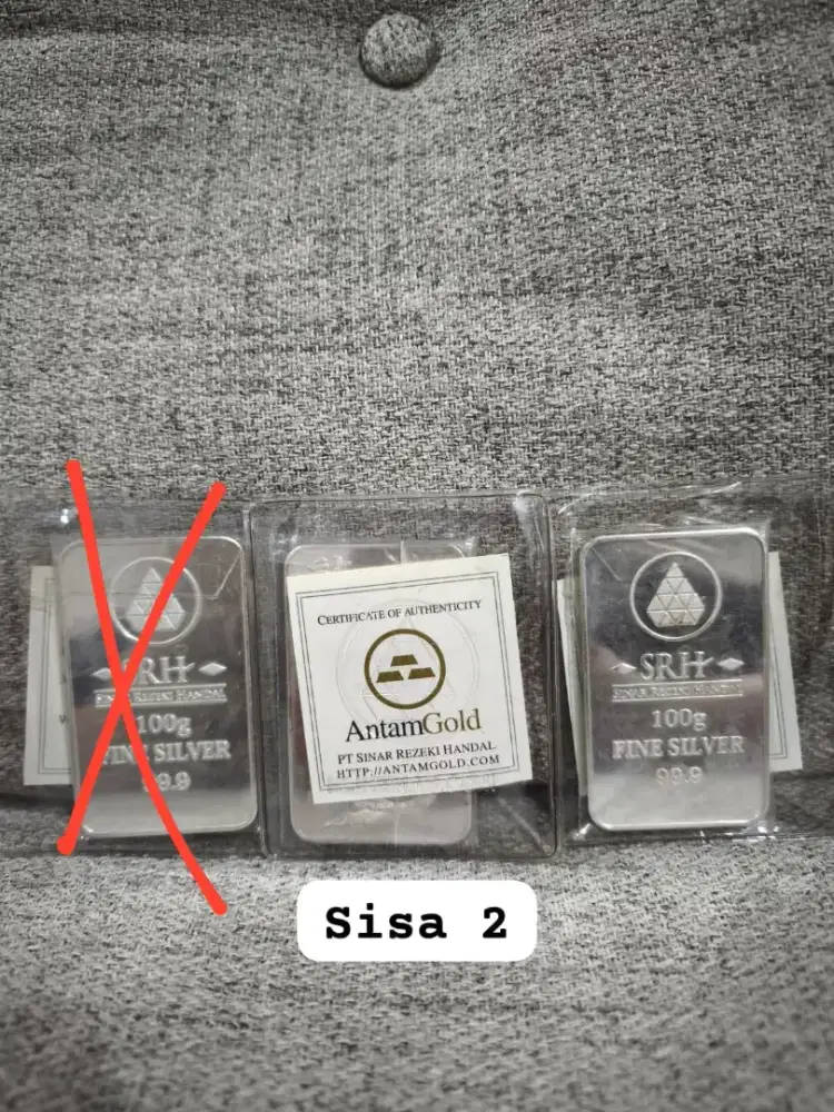 Silver perak antam type SRH 100 gram