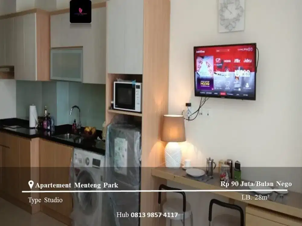 Disewakan Apartement Menteng Park Type Studio Full Furnished