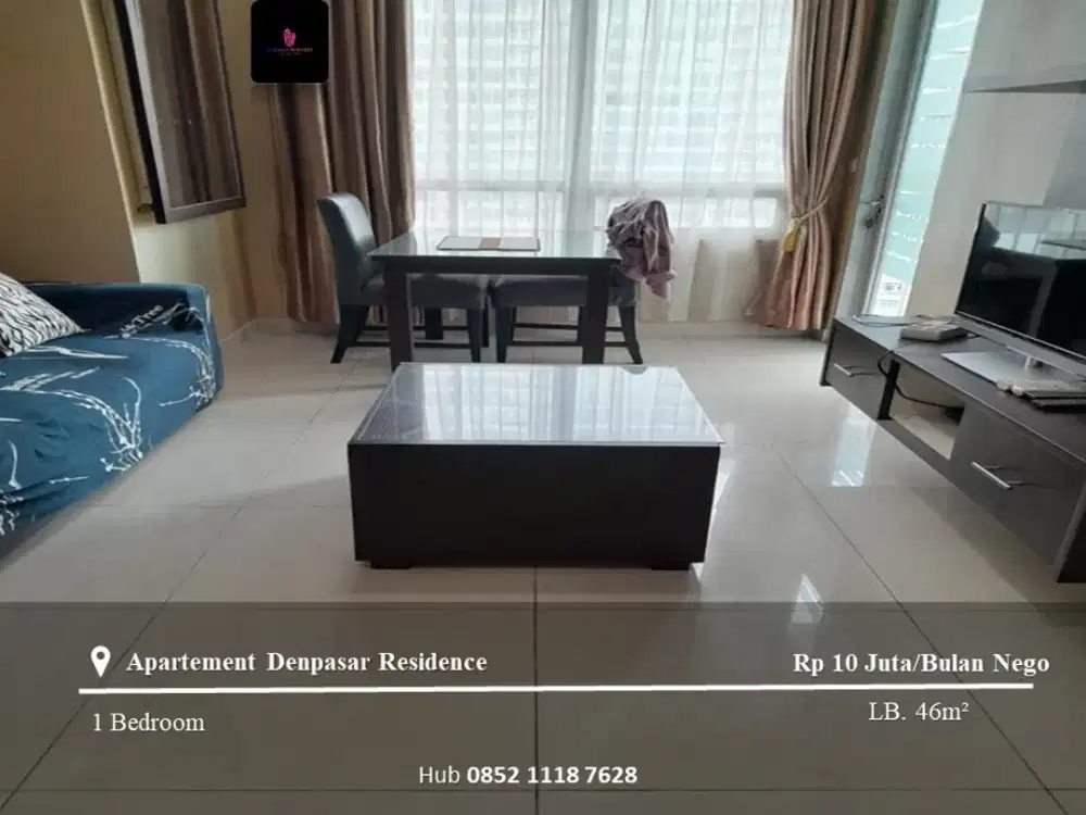 Disewakan Apartement Denpasar Residence Low Floor 1BR Full Furnished