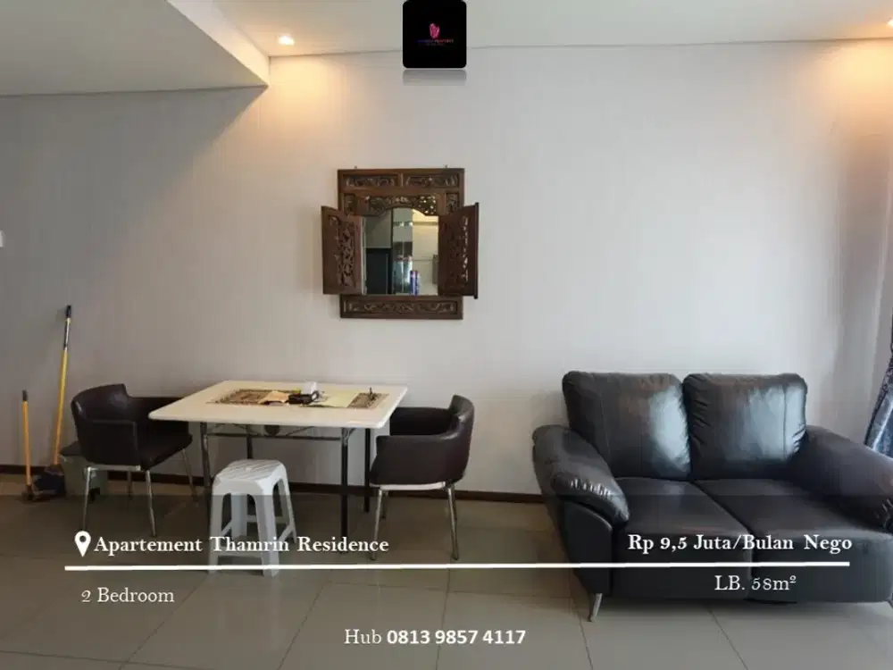 Disewakan Apartement Thamrin Residence High Floor 2BR Full Furnished
