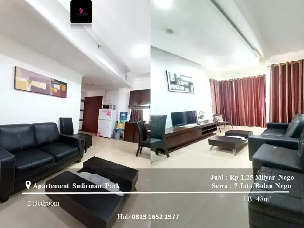 Dijual/Disewakan Apt Sudirman Park Middle Floor 2BR FF