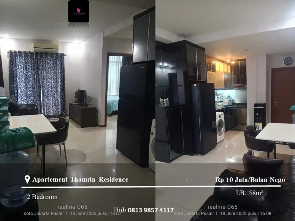 Disewakan Apartement Thamrin Residence High Floor 2BR Full Furnished