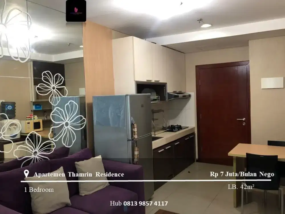 Disewakan Apartement Thamrin Residence High Floor 1BR Full Furnished