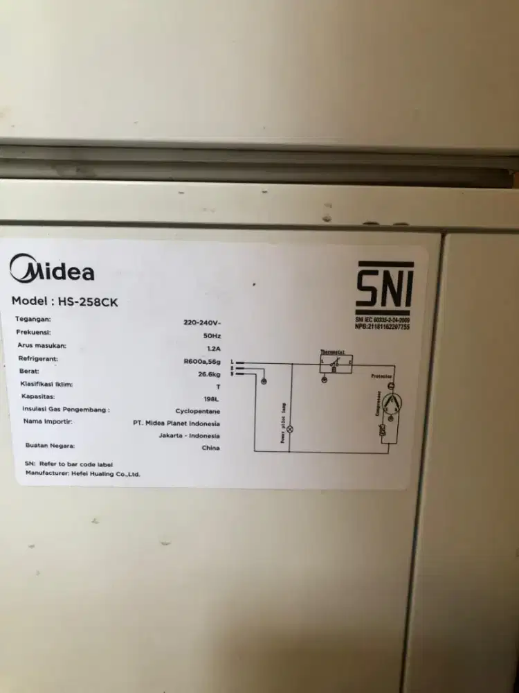 freezer midea hs 258ck...nego