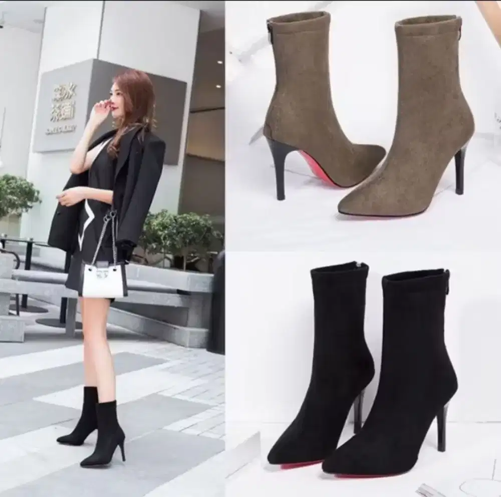 Sepatu boot heels wanita