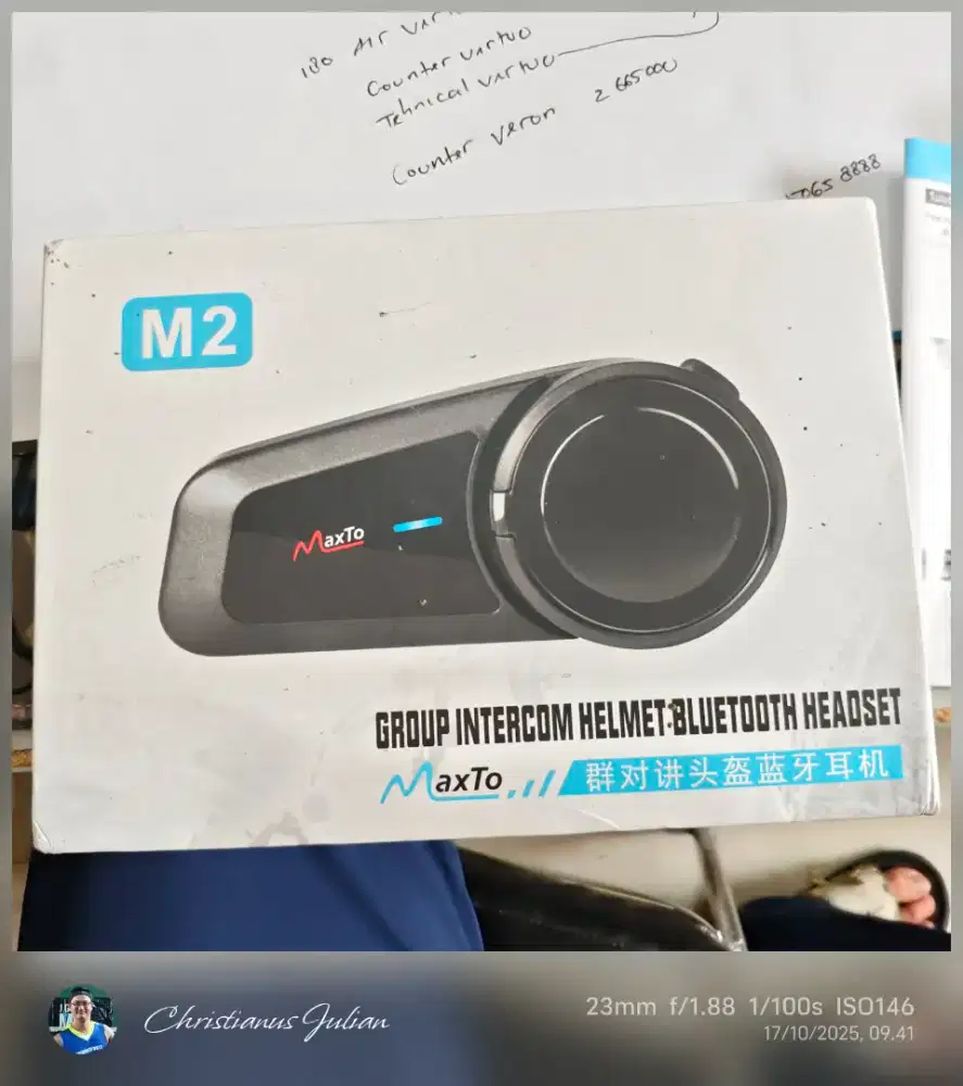 Ear phone speaker mic intercom MAXTO M2 Bluetooth headphones helm