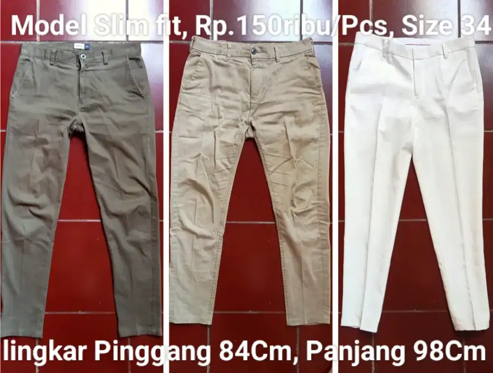 Celana chinos size 34