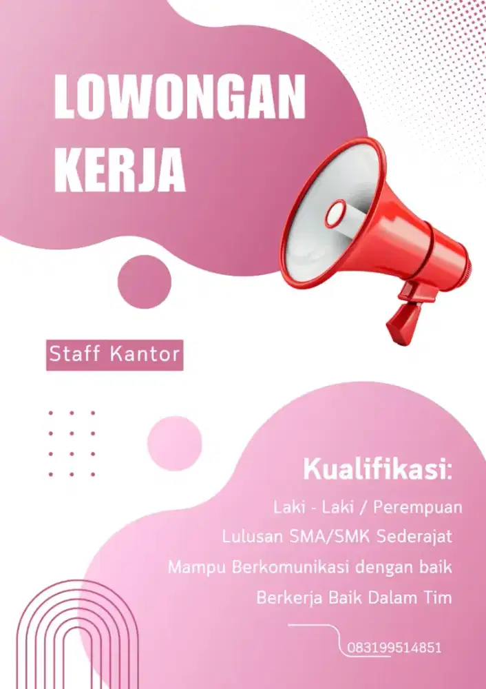 Minimal tamat SMA/SMK
- 

*NB : Buat yang serius mau kerja aja*