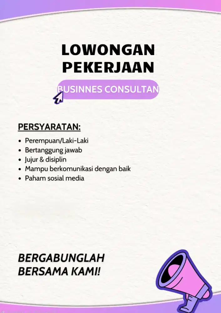 terbuka untuk yang non pengalaman