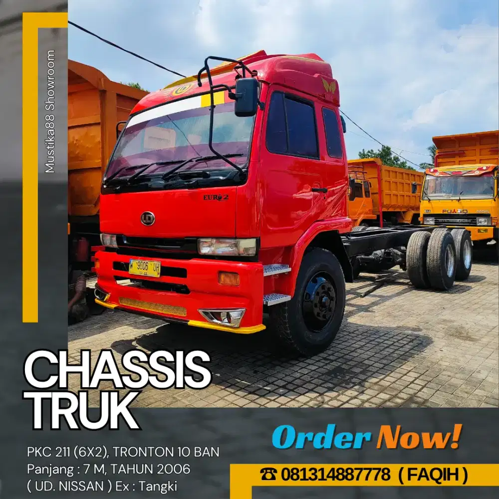 TRUK CHASSIS EX TANGKI. UD. NISSAN PKC 211, (6X2) TH. 2006