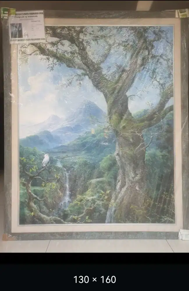 Lukisan Alam dan burung 120 x 90 cm