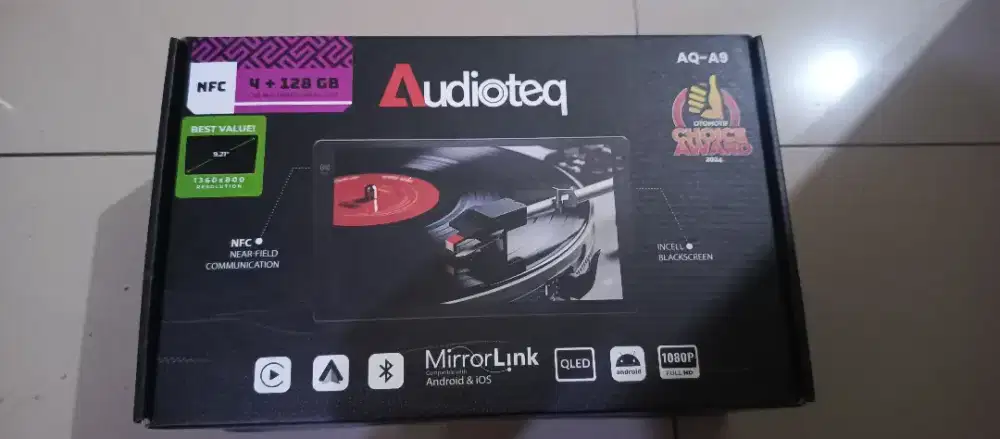 Dijual head unit mobil Android Audioteq AQ-A9 Ram 4 +128Gb Barang baru